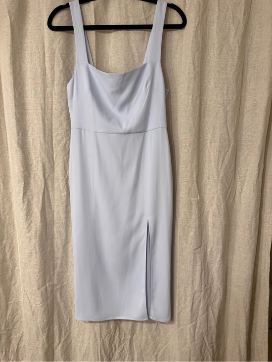 Babaton Dresses & Skirts - Babaton Pale Blue Sleeveless Cowl Neck Midi Dress with Front Slit